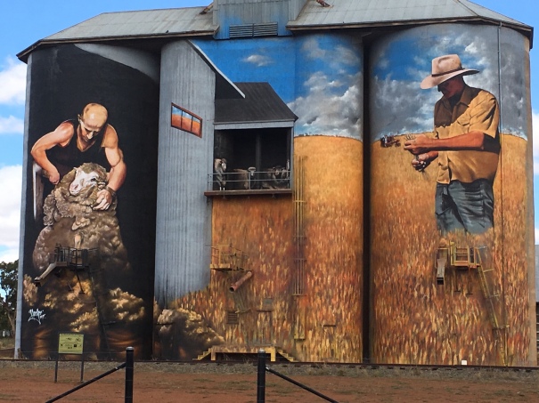 Painted silos at Weethalle NSW